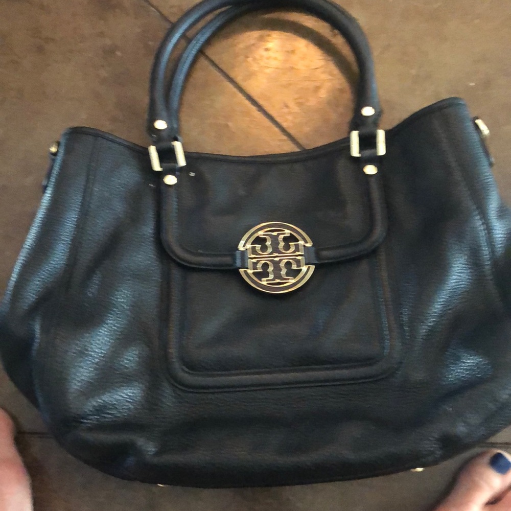 Tori Burch black leather purse